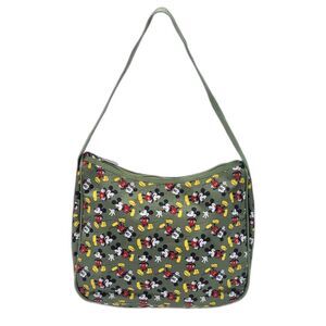 Disney Mickey Mouse Green Nylon Shoulder Bag